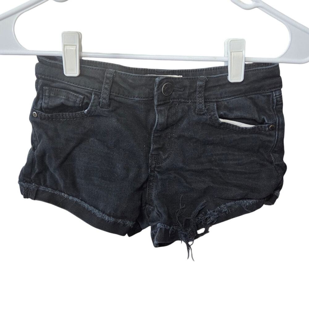 Black Distressed Denim Shorts – RSQ Malibu – 12